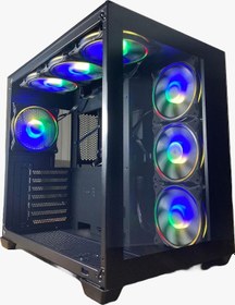 Resim GAMEFORCE Lıquıd 7x120 Mm Fanlı Rgb Kumandalı Kontrolcülü Oyuncu Bilgisayar Kasası Liquid Beyaz 