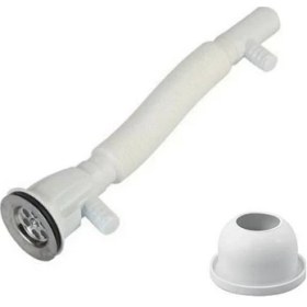 Resim Pars Çamaşır-Bulaşık Çift Çatallı Körüklü Sifon 65 cm + Adaptör Takoz Conta 