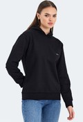 Resim Slazenger KATHY IN Kadın Kapüşonlu Siyah Sweatshirt 