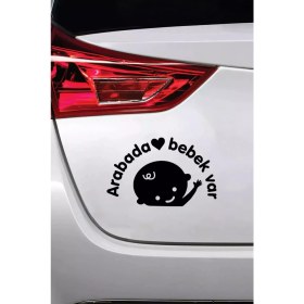Resim Arabada Bebek Var Sticker Oto Motor Laptop Duvar Folyo Sticker 70 x 42 cm 