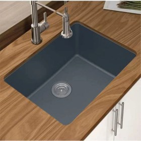 Resim Nokta Tezgah Altı Düz Gri Granit Evye 49 Cm x 39 Cm Gri RAL7012 