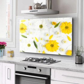 Resim Olinpa Ocak Arkası Cam Koruyucu Tezgah Ankastre Arkası Koruyucu 76X50 cm | 