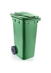 Resim Omnipazar Sy-6506 Eko Tekerlekli Kapaklı Plastik Çöp Konteyneri 120 Lt Yeşil 