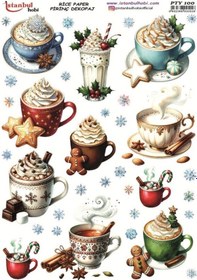 Resim Pirinç Dekopaj Kağıdı 30x42cm Pty-100 Yılbaşı 