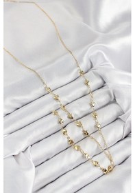 Resim Pirinç Zirkon Taşlı Kalp Model Gold Renk Y Kolye - Tj-bko10457 Çok Renkli 