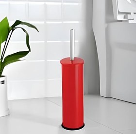 Resim Paslanmaz Tuvalet Fırçası Banyo Fırçası Kırmızı 