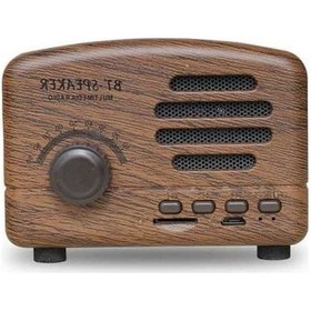 Resim Besthome1 Küçük Ve Güçlü 3w Bluetooth Hoparlör - 10m Menzil, Tf/fm, Retro Tasarım 