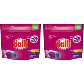 Resim Dalli Renkli Çamaşırlar İçin Kapsül Çamaşır Deterjanı 3'ü 1 Arada 24 Yıkama 2'li Set Set 