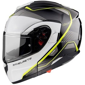 Resim Mt Atom Sv Opened B3 Çene Açilir Motosiklet Kask Sarı - Siyah 54160 