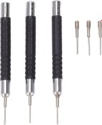 Resim Hyuduo Watch Band Zincir Bağlantı Sökücü Bahar Çubuğu Aracı Watch Band Araç Seti Saat Zinciri Pimi Sökücü Seti 3 in 1 Makaralı Zincirler Için Saat Onarım Araçları 