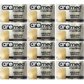 Resim Aremed Abeslang Tahta Dil Basacağı Dil Çubuğu Ahşap Ağda Spatulası 12 x 100'lü 