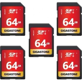 Resim Gigastone Gıgastone 64GB Sdxc Hafıza Kartı Paketi 5'li, Dijital Kameralar Için 80 Mb/s'ye Kadar Canon Sony Olympus Pc, Uhs-I U1 Sınıf 10 