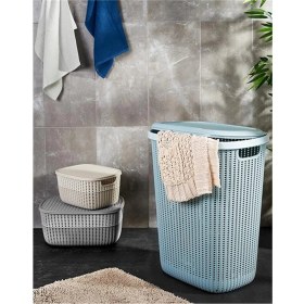 Resim MiraLive Knitty Örgü Çamaşır Sepeti 57 Lt -G654 