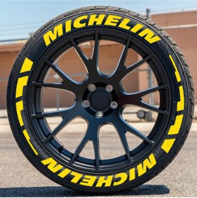 Resim bombtire Lastik Yazısı Michelin Orijinal Ürün 16 Adet + Şeritli model motor ve araçlar için 