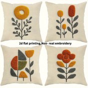 Resim 4 adet, Vintage Çiçek Desenli Yastık Kılıfları, Turuncu Sarı Gri Soyutlu Çiçek Geometrik Desenli Baskılı Yastık Kılıfları, Fermuarlı Kapatma Yastık Kılıfları, Yumuşak ve Rahat, Tek Taraflı Baskı, Yastık İçi Dahil Değil, Makinede Yıkanabilir, Çoklu Boyutlarda Mevcut, Ev Dekoru, Yatak Odası Kanepe Açık Ofis Seti Dekorasyonu, Oturma Odası Dekorasyonu, Yatak Odası Dekorasyonu, Thanksgiving, Noel, Yıldönümü, Doğum Günü, Çift Yastık için İdeal Hediye 