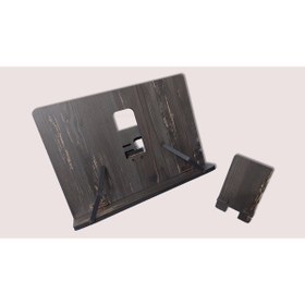 Resim aswood Ahşap Kitap Okuma Ve Tablet Standı Telefon Standı 