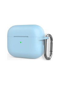 Resim Apple Uyumlu AirPods Pro 2 Kılıf Silikon Mat Kancalı İp Sf16 Bej 