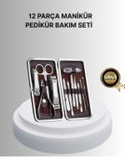 Resim Skygo Profesyonel Tırnak Bakım Seti Çelik Aletli Şık Deri Çantalı 