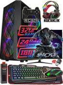 Resim WARBOX WOLF 24" 180hz Monitör Xeon X5650 32gb Ram 256gb Ssd 250gb Hdd R7 240-4gb E.kartı Gaming Bilgisayar 