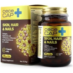 Resim Cecemed Cececap Skin Hair Nails Deri Saç Ve Tırnak 30 Kapsül 