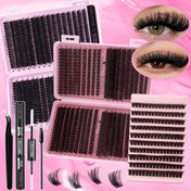 Resim 160/621/640 Küme Sahte Kirpikler - Ekstra Kalın, Doğal Görünümlü, Yeniden Kullanılabilir Kirpik Uzantıları, Kapalı ve Tüyli Çift Tutkal, Cımbız ve Fırça Dahil, 10-18mm, Cosplay, Anime ve Günlük Kullanım İçin Mükemmel, Başlangıç Seviyesinde, Aile ve Arkadaşlar İçin İdeal Hediye, Doğal Görünümlü Kirpikler | Çeşitli Kirpik Uzunlukları | Yeniden Kullanılabilir Kirpikler, Kirpik Uzantıları 