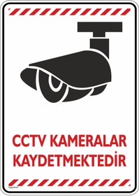 Resim isgtabelam Cctv Kameralar Kaydetmektedir/v5-1. / 35x50cm / Dekota 