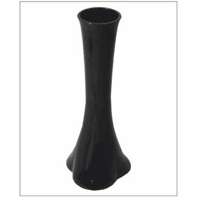 Resim Tek Parça Cam 40 Cm Akrilik Fil Ayağı Uzun Siyah Dengeli Vazo 