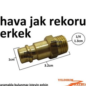 Resim 2 Adet Hava Jakı Erkek 1/4 Hava Hortumu Hava Tabancası Bağlama Ap 