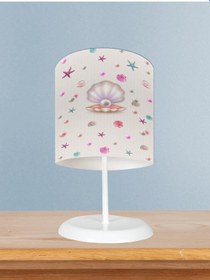Resim Mekta Home Bebek Ve Çocuk Odası Deniz Yıldızlı Seksek Desenli Abajur 