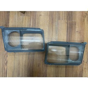 Resim Mercedes W124 Sağ Sol Far Camı Gri Çerçeveli 1985-1993 