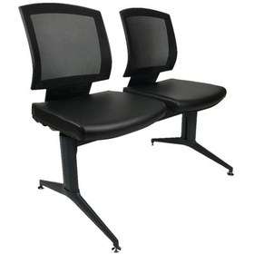 Resim Kutuofis Goldsit Reks Ikili Bekleme Koltuğu 322 F (Siyah Deri) 