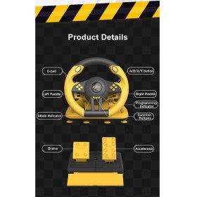 Resim CoverZone Oyun Yarış Direksiyon Pxn V3 Pro 180° Yarış Yarış Direksiyonu, Evrensel USB Bağlantı Noktası ve Pedallı, Pc, Ps3, Ps4, Xbox One, Xbox Serisi S&x, Nintendo Switch Için Uygundur 