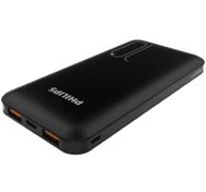 Resim Philips DLP6812CB 10.000mAh Power Bank PD+2 QC 3.0 Type-C ve 2x USB-A Bağlantı Siyah 