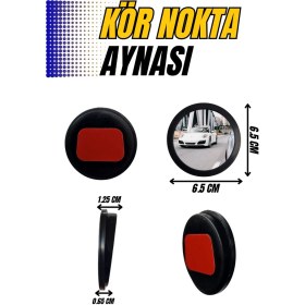 Resim Motaysan Kör Nokta Aynası Yuvarlak 2 Adet Gerçek Camdan Üretilmiştir Park Etme Aksesuarı 