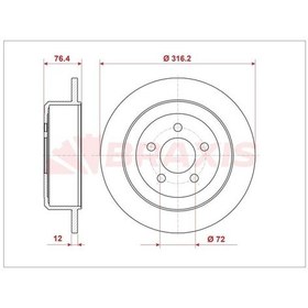 Resim Braxıs-ae0888 - Arka Fren Dıskı Jeep Cherokee 08 Dodge Nıtro 0 