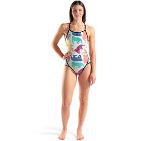 Resim Arena In The Wild Swimsuit Super Fly Back Kadın Beyaz Yüzücü Mayosu 010204150 