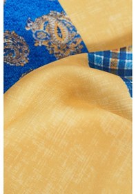 Resim Ac&Co / Altınyıldız Classics Erkek Lacivert - Sarı Desenli Lacivert Sarı Klasik Mendil 4A2922200031Lasstn Lacivert - Sarı 