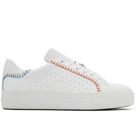 Resim Derimod Kadın Beyaz Bağcıklı Deri Sneaker 25SFD371218 