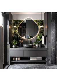 Resim Zynor Günışığı Lazer Kumlamalı Lavabo & Banyo Aynası Dokunmatik Sensörlü 60 X 60 