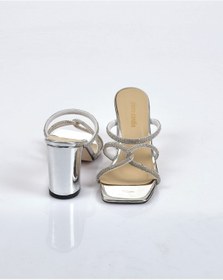 Resim Pierre Cardin Metalik Minimalist Topuklu Terlik - Gece & Parti - Altın / 36 