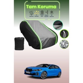 Resim Dokaca Neo Siyah_gri_siyah Neon Fitilli Bmw 1 Series 2019 - 2021 Uyumlu Koruma Örtüsü Araba Brandası 