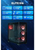 Resim Game Garaj Elite S16 R7-7800X3D 32 GB 1 TB SSD 16 GB RX9070 Free Dos Masaüstü Oyuncu Bilgisayarı 