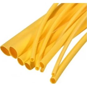 Resim 4cm Ø1,5mm Hazır Kesilmiş Parça Daralan Makaron Sarı 100adet 