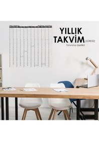 Resim Yıllık Takvim Planlayıcı Statik Kağıt Tahta 
