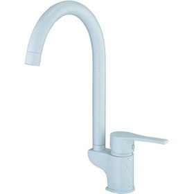 Resim Gpd Tek Gövde Eviye Bataryası Atros Beyaz Granit Renk Mte65-Bg 