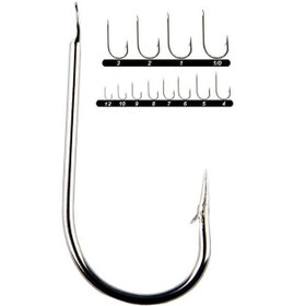 Resim Youvella 1353 Kısa Düz Nikel Olta İğnesi 100'lü Kutu 6 