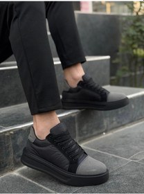 Resim Kb-x46 Kuback Siyah Gri Yüksek Siyah Taban Günlük Spor Ayakkabı Beyaz 