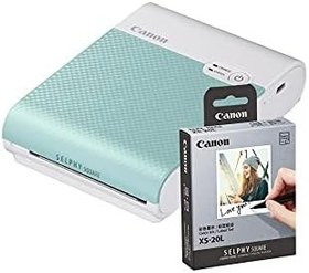 Resim Canon Selphy Square QX10 Yeşil Fotoğraf Yazıcısı + Mürekkep ve Kağıt Seti (Canon Eurasia Garantili) 