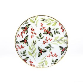 Resim Marianna Yeşil Çiçek Pasta Tabağı 6'lı 26 Cm 