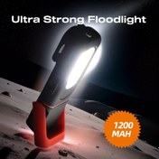 Resim Ultra Güçlü Sel Lambası - Taşınabilir, Şarj Edilebilir LED Çalışma Lambası, Manyetik Taban, Dayanıklı Plastik Lens, Otomotiv Tamiri ve Açık Hava Kullanımı İçin İdeal, Otomotiv Tamiri Lambası | Manyetik Tabanlı Lamba | Dayanıklı Plastik Lens, Taşınabilir Çalışma Lambası 